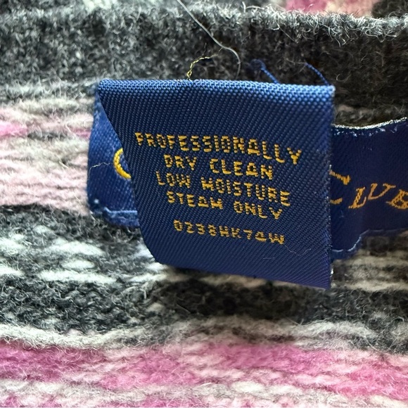 Charter Club womens size L  Fair Isle Sweater 100% lambswool Prairie Cottagecore - Picture 9 of 10